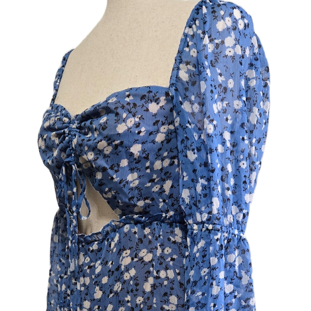 Revolve MAJORELLE Ailish Mini Dress Blue Ditsy Floral Size Small - Picture 7 of 16